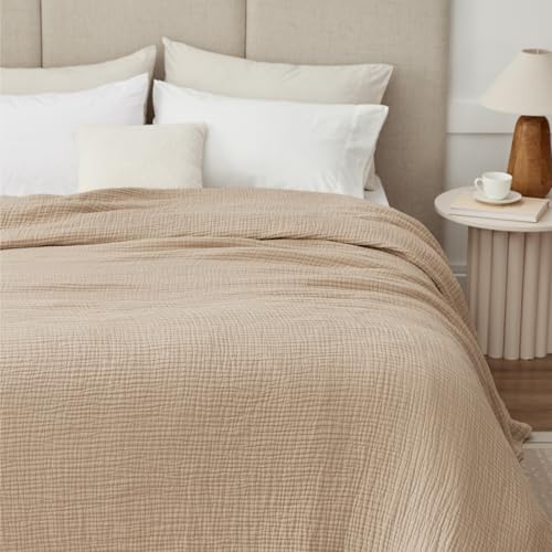 Kozyhvn 6-Layer 100% Cotton Muslin Throw Blanket - 50" x 70" Soft Gauze