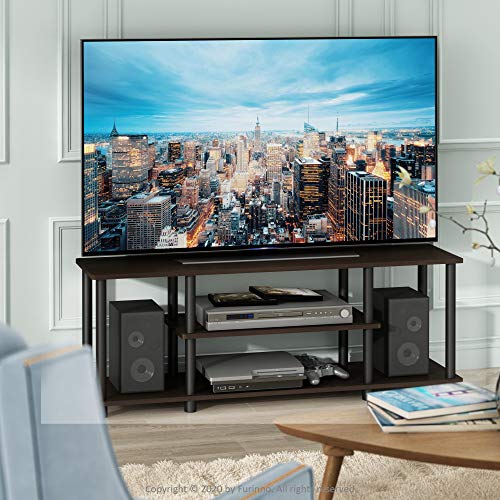 3-Tier TV Stand for TVs up to 50 Inch, Toolless Open Entertainment Center