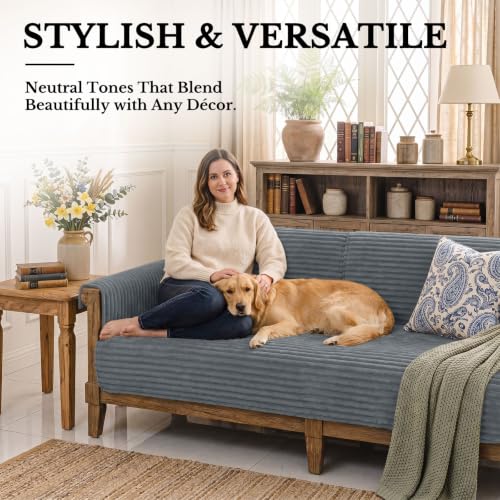 Waterproof Couch Cover for Dogs - Non-Slip Plush Sofa Protector, 36" x 71"