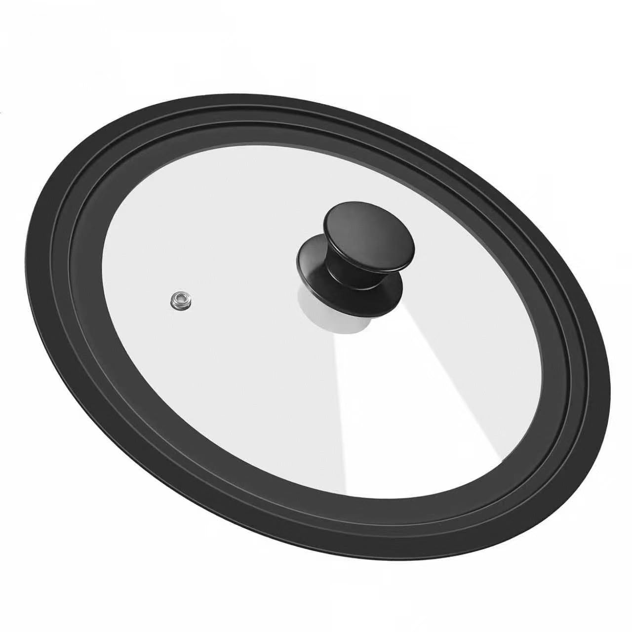 Universal Lid for Pots Pans and Skillets, 11&12&13 inch, Diameter Cookware, Silicone Replacement Pan Lid Pot Lids for Frying Pans, Cast Iron,Tempered Glass Lid