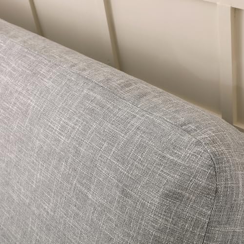 Full Size Thick Linen Futon Cover with 3 Side Zippers - Silver