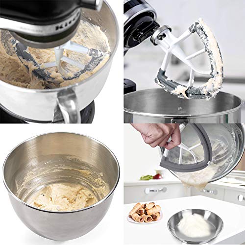 Flex Edge Beater for 4.5-5 Quart Tilt-Head Stand Mixers with Silicone Scraper