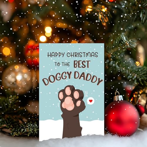 Funny Christmas Dog Card From Zoytonky - Happy Christmas to The Best Doggy Daddy - Listing 07