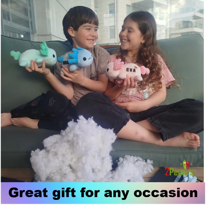 3-in-1 DIY Axolotl Plush Craft Kit, No-Sew Stuffed Animal Art Set for Kids
