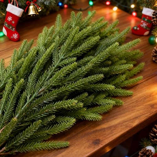 12 Pcs 30" Gradient Greenery Norfolk Pine Stems - JoyHalo