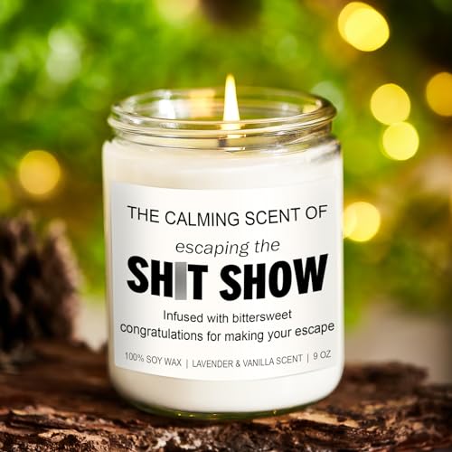 Funny Coworker Leaving Gift Scented Soy Candle - Lavender Vanilla (9oz)