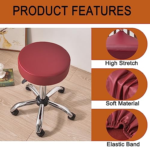 Waterproof Round Bar Stool Covers Set of 4 for 12-15 Inch Chairs