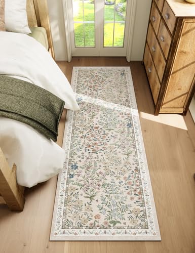 Washable 2'6" x 8' Kitchen Runner Rug, Non-Slip Stain-Resistant Floor Carpet