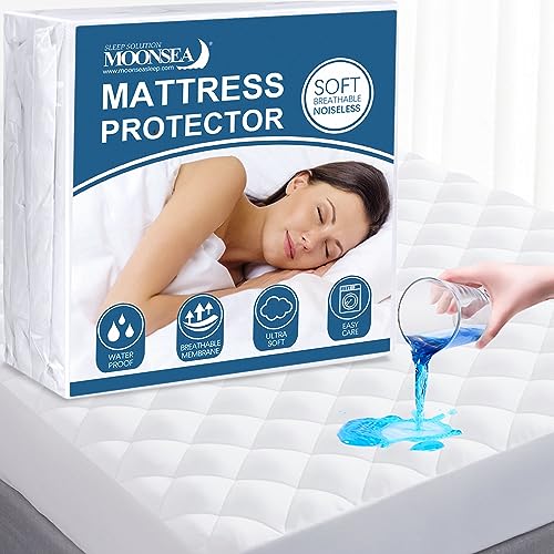 Waterproof Twin XL Mattress Pad Protector - Quilted Fitted Cover (39" x 80")