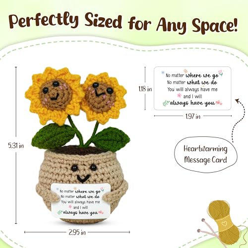 Handmade Crochet Sunflower Keepsake - Best Friend Gift for Home Decor