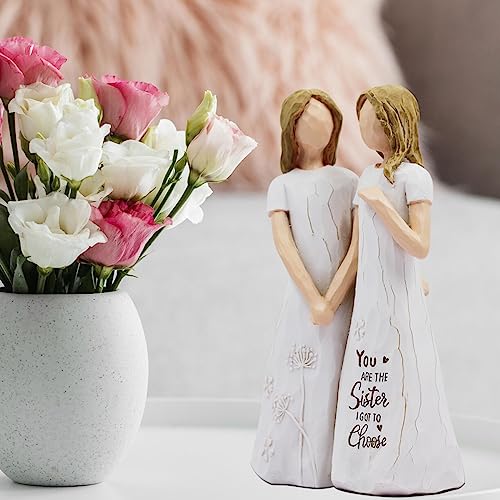 Friendship Statue Gift for Women - Hand-Painted Resin Best Friend Figurine