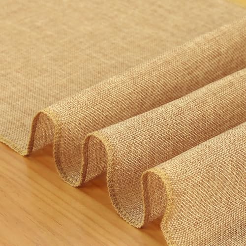 Khaki Burlap Table Runner 13 inch x 10 yards Rustic Jute Linens for Wedding & Party