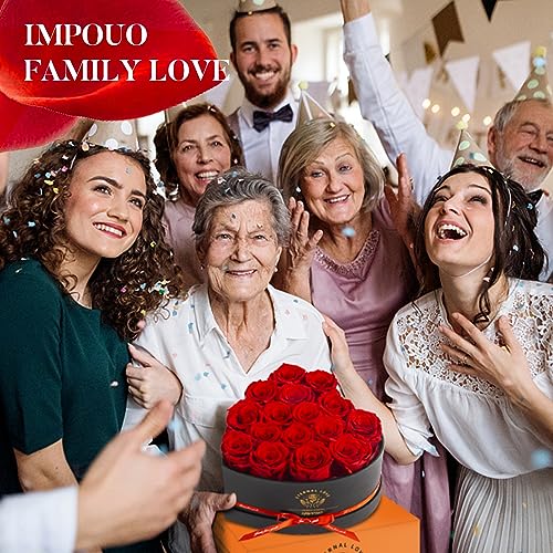 16-Piece Preserved Red Roses in Heart Box - Eternal Flower Gift Set