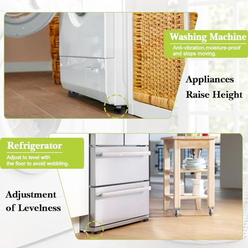 Heavy-Duty Adjustable Furniture Risers - 8 Pack Stackable Bed Lifts