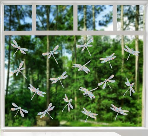22 Pcs Dragonfly Window Clings - Anti-Collision Decals for Birds