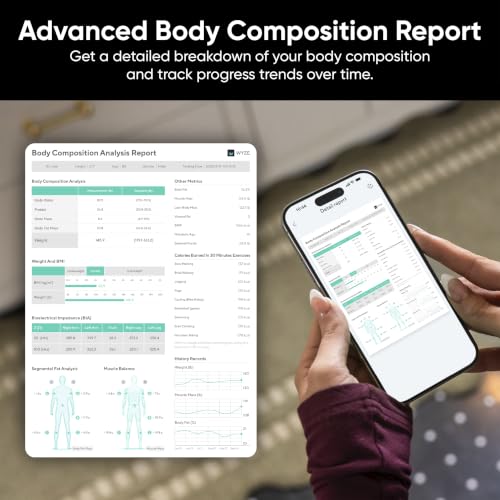 Smart Body Composition Scale with Handle, 8-Electrode Segmental Analysis