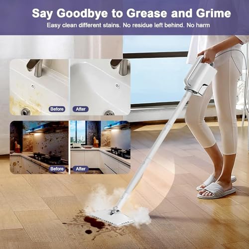 6-in-1 Steam Mop, 1200W Multi-Surface Steam Cleaner with 400ML Tank