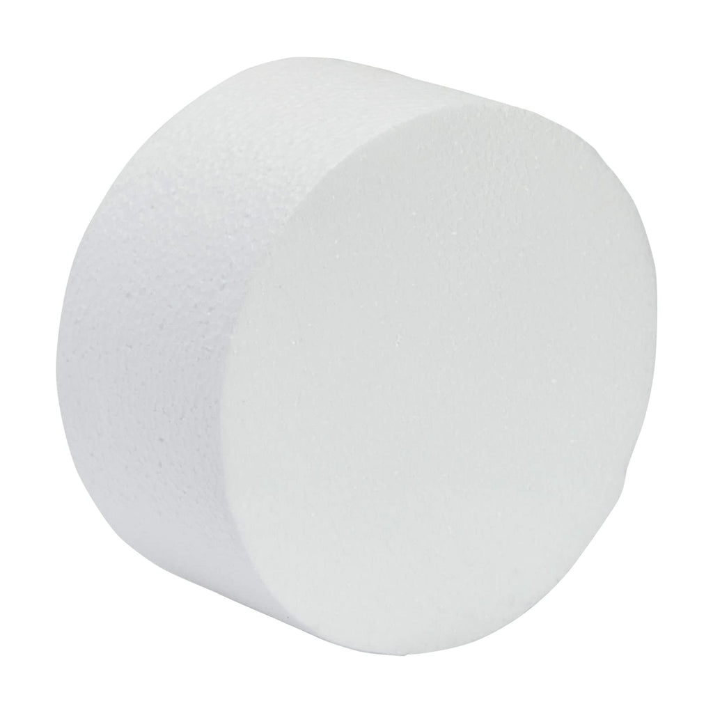 Juvale Round Foam Cake Dummy - 3", 4", 5" & 6" Dia x 3" H White 4-Pack - Cake Decorating Foam & Faux Wedding Props