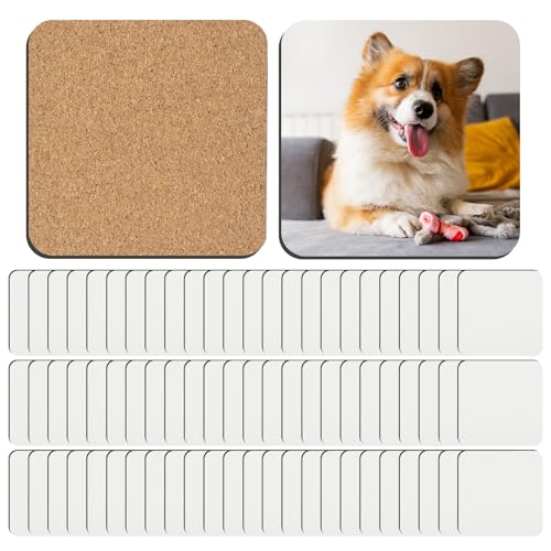 84 Pcs Sublimation Coasters Blanks, 3.93 x Inch, MDF Cork