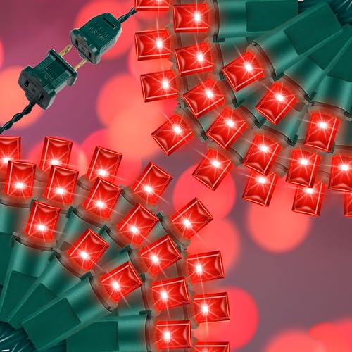 JUSTPRO Red Christmas LED String Lights 21.6FT Indoor Outdoor Decor