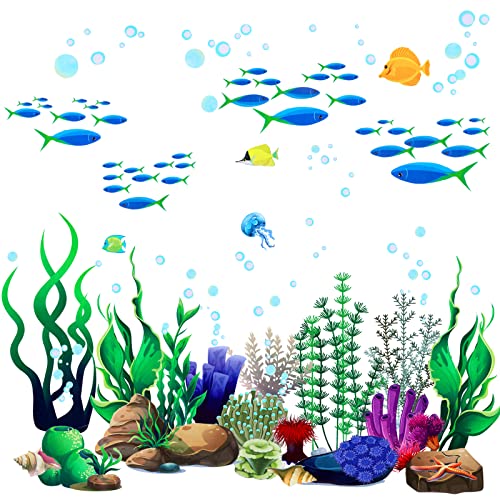 Underwater Ocean Wall Decals - 95 Piece Coral Reef & Sea Life Sticker Set