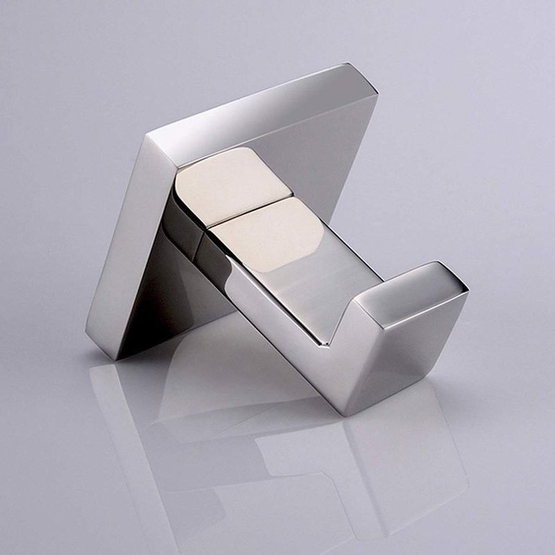 ThinkTop 5pcs Luxury 304 Stainless Steel Bathroom Single Towel Hook Robe Chrome Wall Mount Coat Hat Door Hook Hanger Mirror Polished Bathroom Accessories
