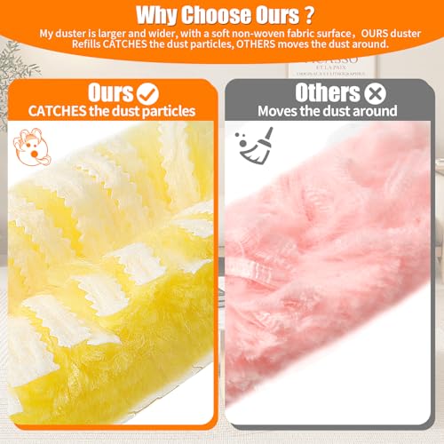 50-Count 360° Heavy-Duty Electrostatic Duster Refills - Extra Thick