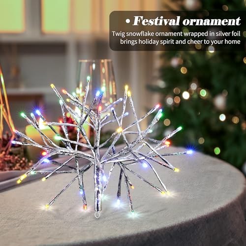 Hiboom 3-Pack Starburst Snowflake Christmas Lights - Outdoor LED Holiday Decor