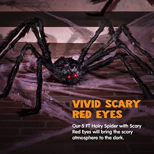 JOYIN Giant Halloween Hairy Spider Outdoor Yard & Haunted House Decor