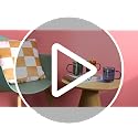 Cloudnola Double Wall Insulated Glass Mugs Set of 4 - Vibrant Coffee Tea Cups