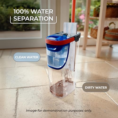 Dual Tank Flat Mop System with Washable Microfiber Pad for Hardwood & Tile