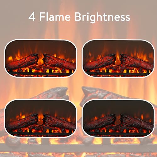23-Inch Electric Fireplace Insert with Heater and Remote Control