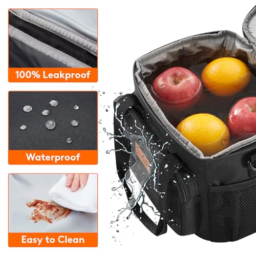 Lifewit Medium Lunch Bag, Insulated Box, Soft Cooler Cooling Tote for