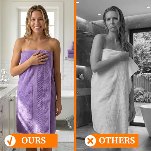 Soft Cotton Bath Towel Set - 22-Piece Absorbent Bathroom Towels in Purple