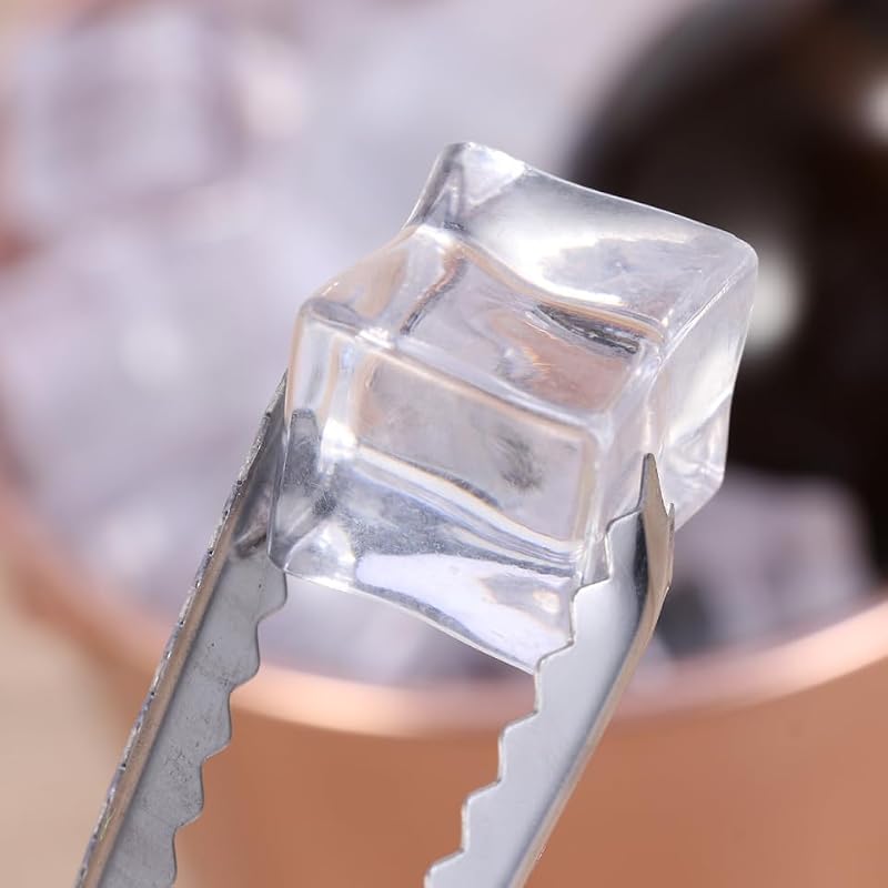 Ice Bucket with Tongs - 5.51 Inch Wine & Cocktail Ice Container for Bars & Parties