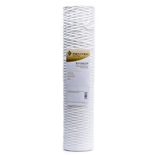 Pentair Pentek WP1BB20P Big Blue Sediment Water Filter, 20-Inch, Whole House Polypropylene String-Wound Filter Cartridge, 20" x 4.5", 1 Micron, White