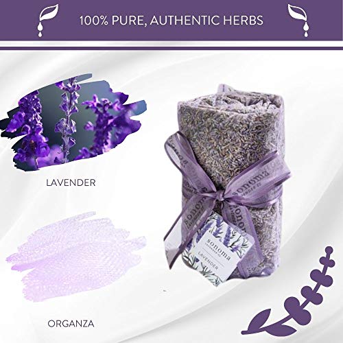 Natural Dried Lavender Sachet Strip - 8-Pocket Hanging Air Freshener