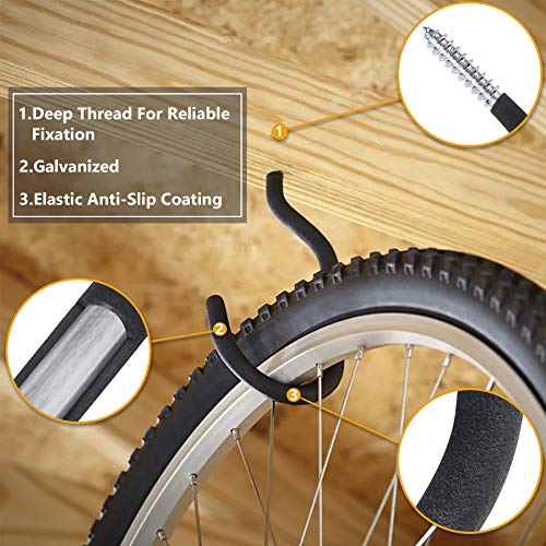 Heavy Duty Screw Hooks 8-Pack for Garage Storage and Bikes
