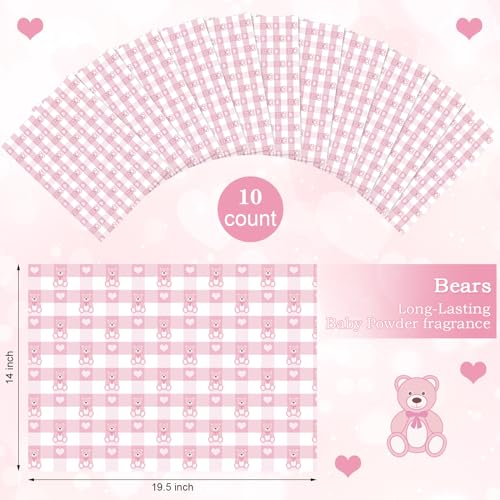 10-Sheet Scented Drawer Liners, Baby Powder Fragrance for Closets & Dressers