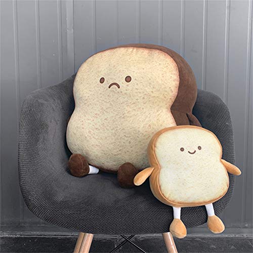 Cute Sliced Bread Plush Pillow Stuffed Food Toy for Sofa and Bedroom