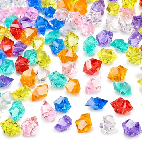 Multicolored Acrylic Ice Rocks & Fake Gems - 150 Pack Vase Fillers