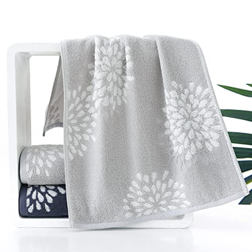 Floral Cotton Hand Towels Set of 4 - Soft & Absorbent Decorative Bathroom Set