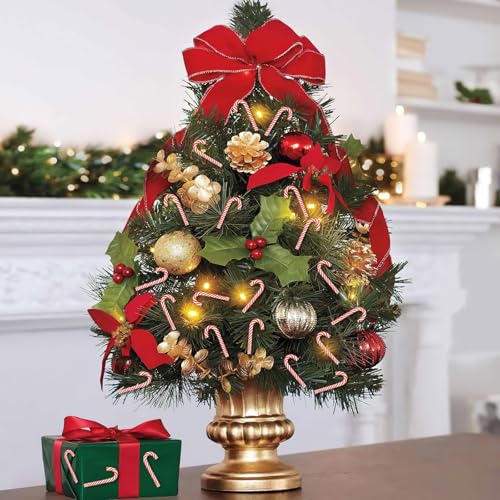 Kaiolbly 160Pcs Mini Candy Cane Ornaments – Christmas Craft Decorations (Variation: Christmas Candy Cane)