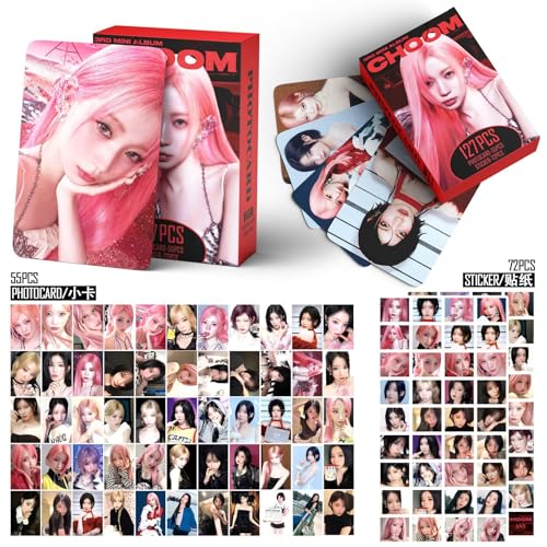 127-Piece Photocard and Sticker Set - 55 Non-Repeating Photo Cards