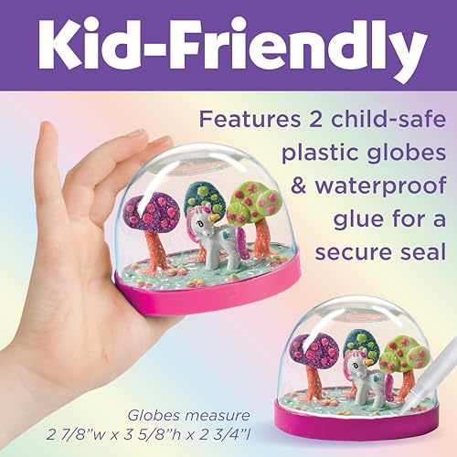 DIY Unicorn Snow Globe Craft Kit for Kids - Make 2 Magical Water Globes