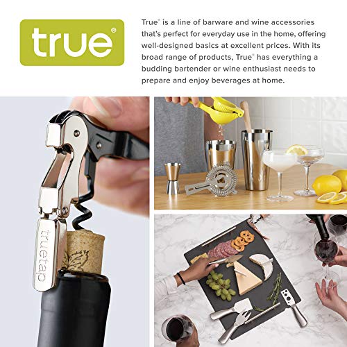 True Shark Waiters Corkscrew Wine Opener with Foil Cutter, Stainless Steel & Plastic