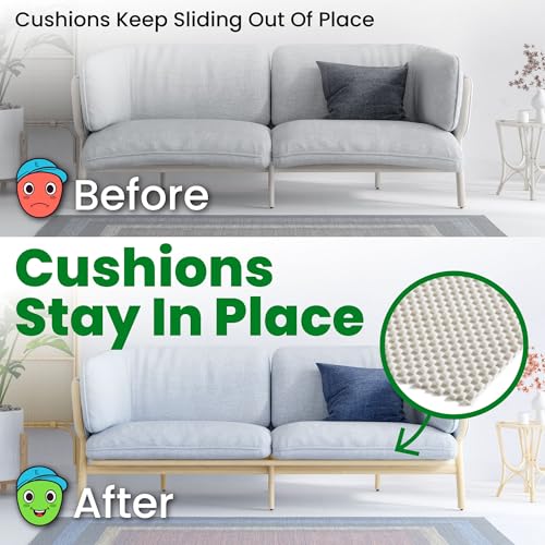 Couch Cushion Grip Tape and Non-Slip Pad Bundle - 3 Seater
