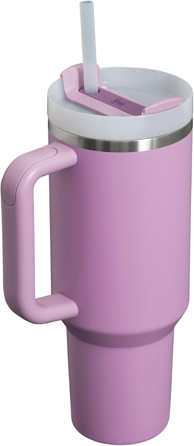 STANLEY Quencher H2.0 Tumbler - 40 oz Insulated Stainless Steel with Handle & Straw | BPA-Free | Lilac