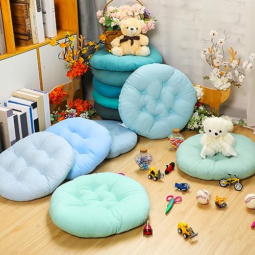 12-Piece Round Floor Cushion Set, 16-Inch Soft Seating Pillows for Kids