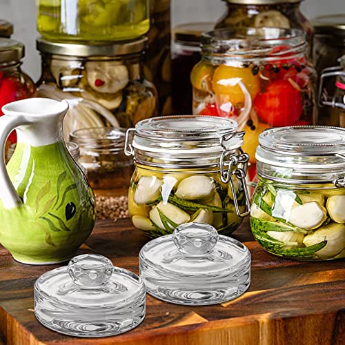 Glass Fermentation Weights 9-Pack with Easy Grip Handles for Wide Mouth Jars